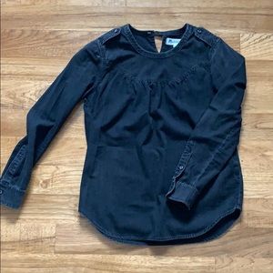 Madewell black denim shirt